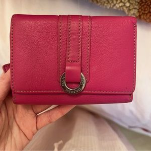 Pink leather wallet
